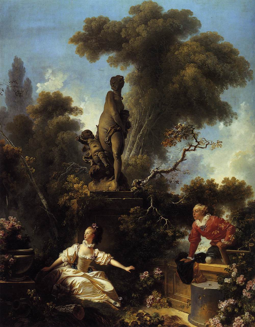 The Progress Of Love; The Meeting by Jean-Honore Fragonard